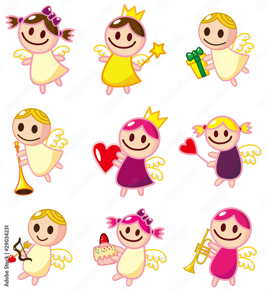 cartoon angel icon cartoon angel icon