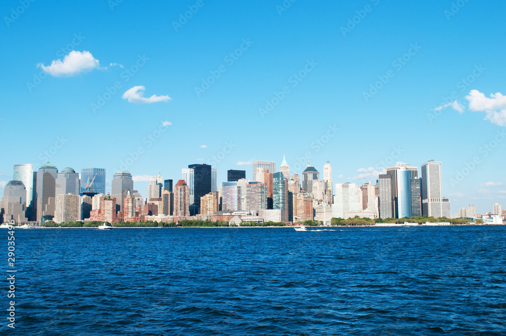 Fototapeta premium New York city - 4 Sep - panorama with skyscrapers