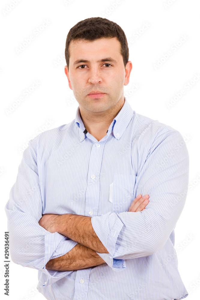 young casual man portrait, isolated on white young casual man portrait, isolated on white