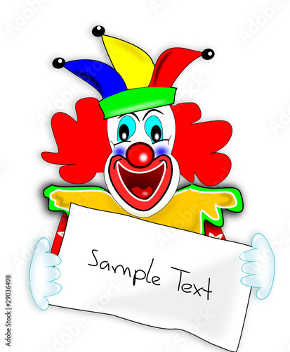 Clown mit Karte