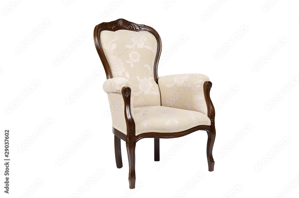 Fototapeta premium comfortable armchair on white background