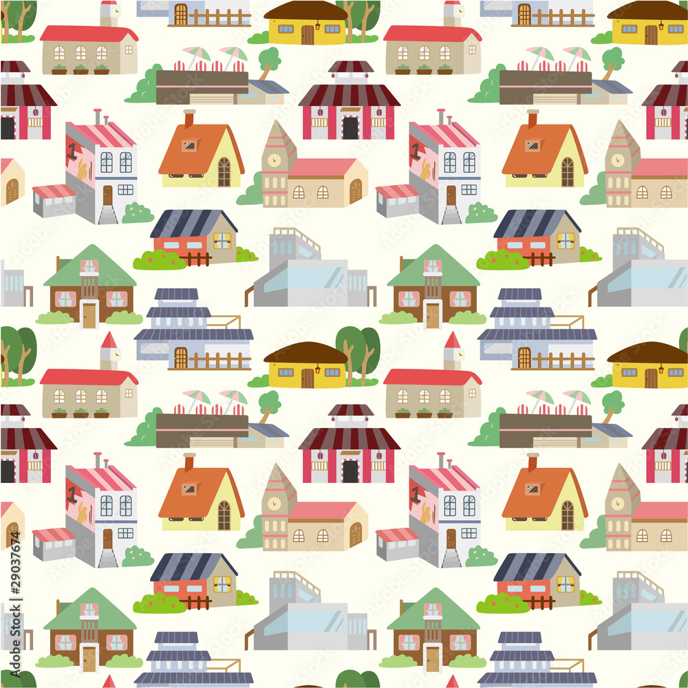 seamless house pattern