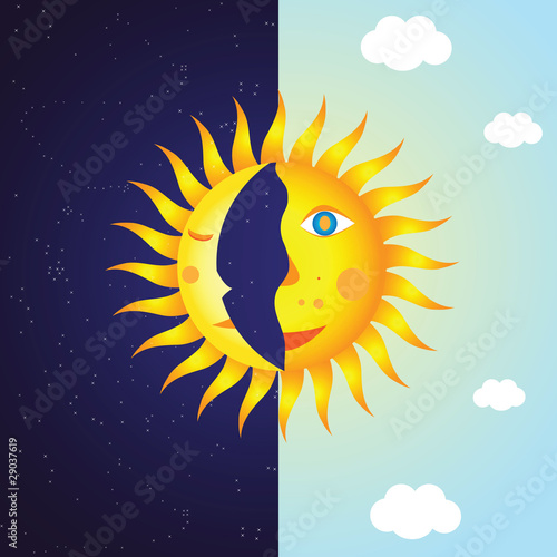 Moon and sun