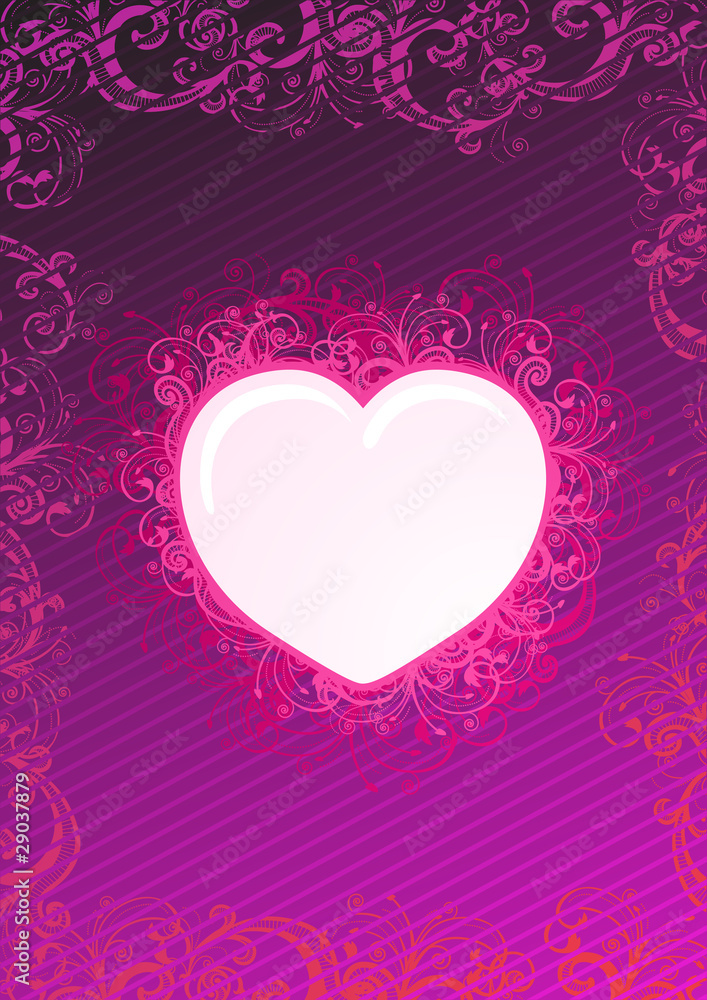 Vector illustration of floral heart