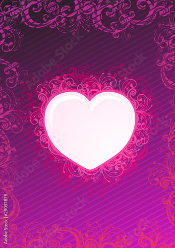 Vector illustration of floral heart