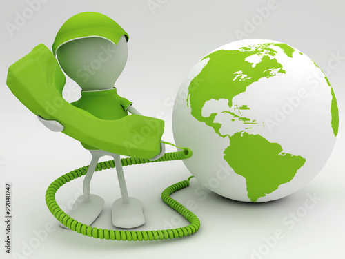 Voice over internet protocol concept. 3d rendered illustration.