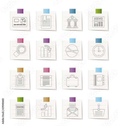 Business and Office Realistic Internet Icons