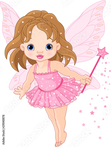Plakat Cute little baby fairy