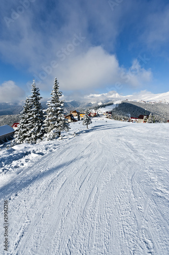 beautiful winter mountain scenery