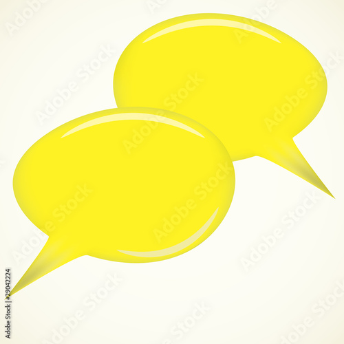 Egg-shaped speech balloons