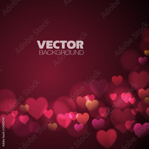 Absract background with hearts vector design