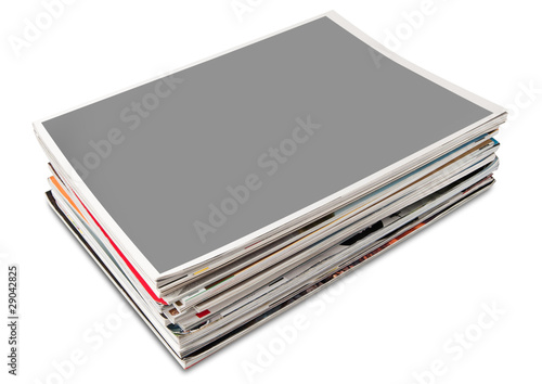Blank cover page magazine stack
