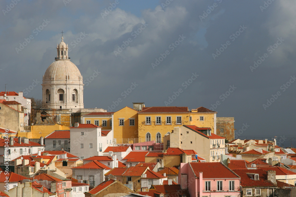 view on Pantheon and city Lisbon