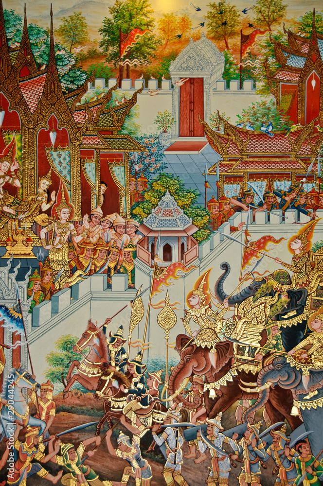 Fototapeta premium Thai painting
