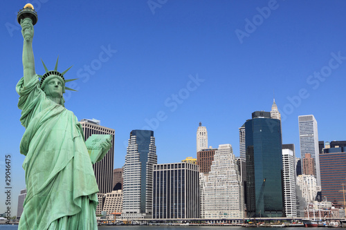 Manhattan Skyline and The Statue of Liberty, New York City © Joshua Haviv