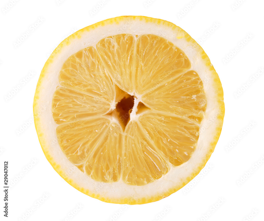 Yellow lemon in white Yellow lemon in white