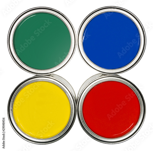 Colored Paint cans