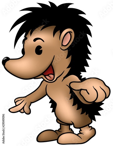 Hedgehog Pointing - colored...