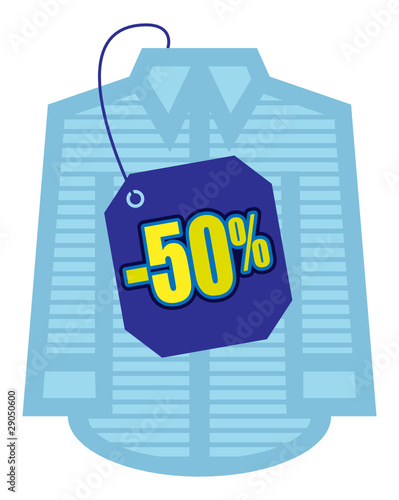 Soldes promotions prix vente mode chemise 50% vêtement