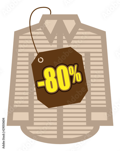 Soldes promotions prix vente mode chemise 80% vêtement