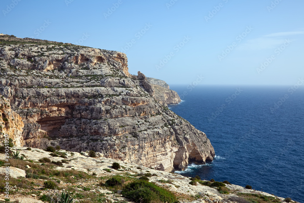 Cliffs of  Maltese islands
