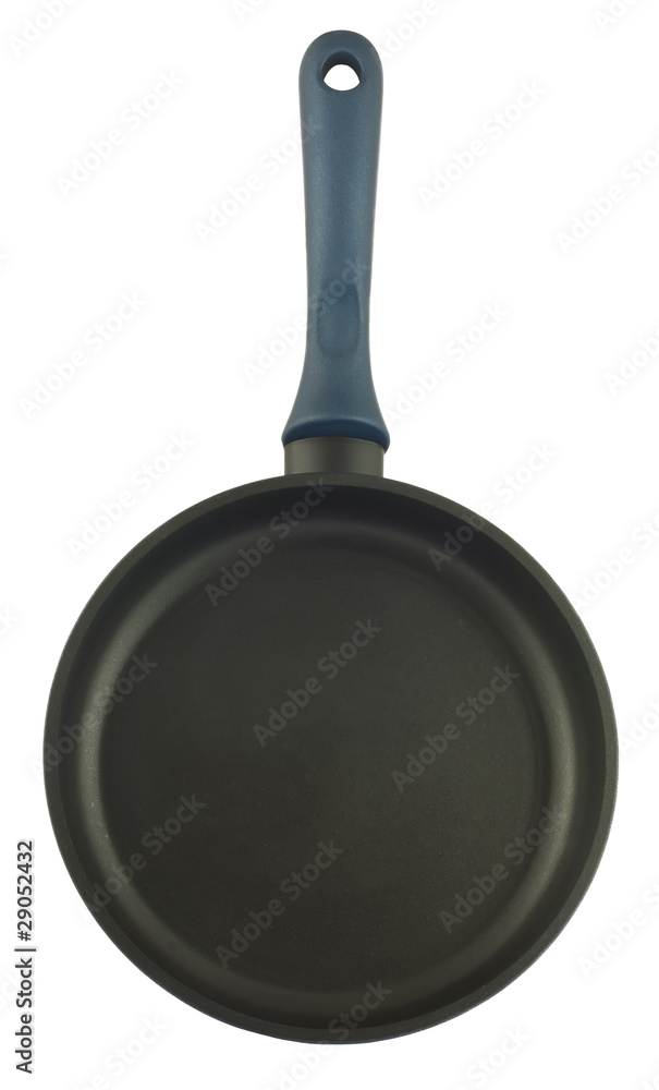 Pan with handle, top view Pan with handle, top view