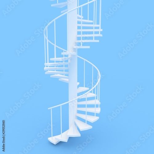 white stair