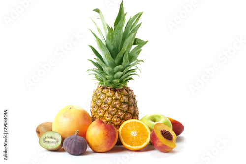 Fruit on a white background