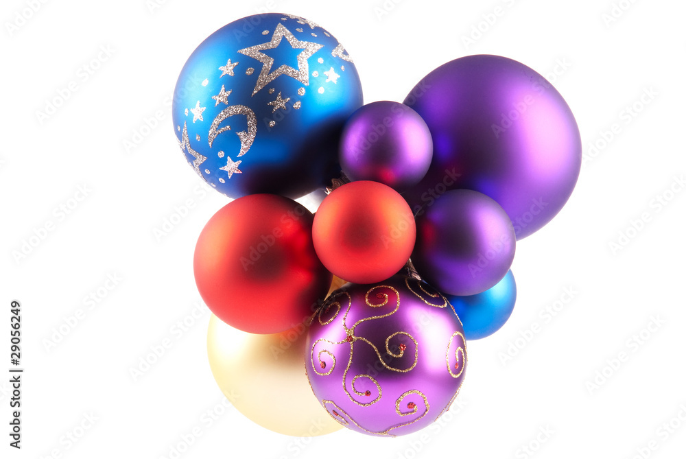 Multi-colored Christmas balls Multi-colored Christmas balls