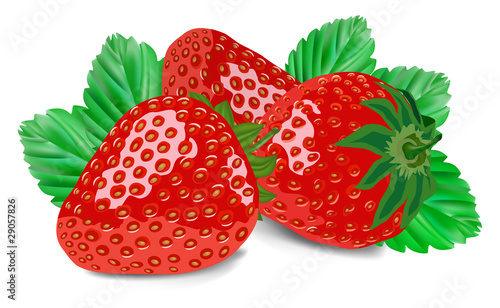 strawberry isolated on white