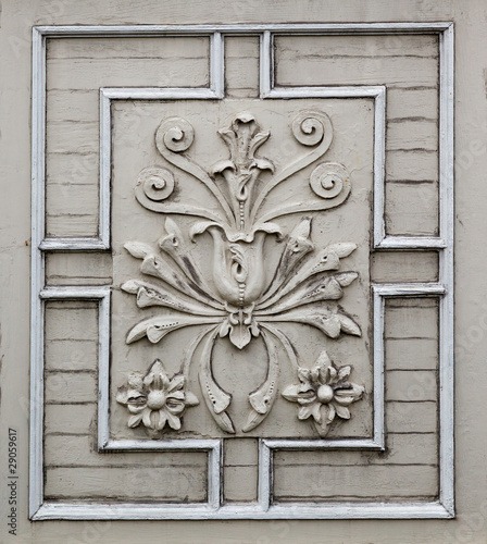 Old victorian flower facade