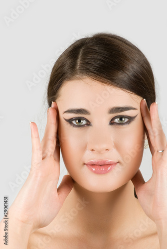 Closeup Portrait of beautiful woman