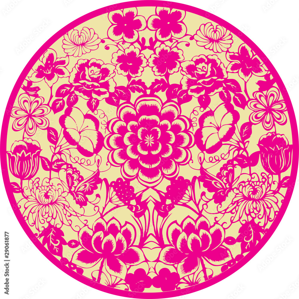 Chinese flowel texture - vector Chinese flowel texture - vector