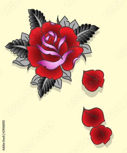 red rose tattoo