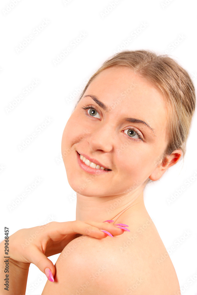 Young beautiful blond woman close-up portrait Young beautiful blond woman close-up portrait