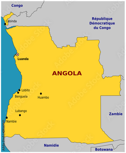Carte de l'Angola photo