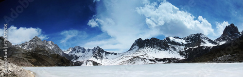 snow mountain and frozen lake © cityanimal