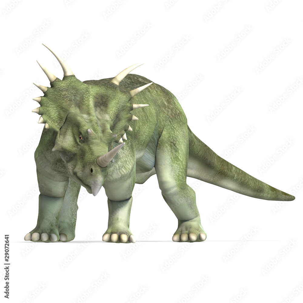 Fototapeta premium Dinosaur Styracosaurus. 3D rendering with clipping path and