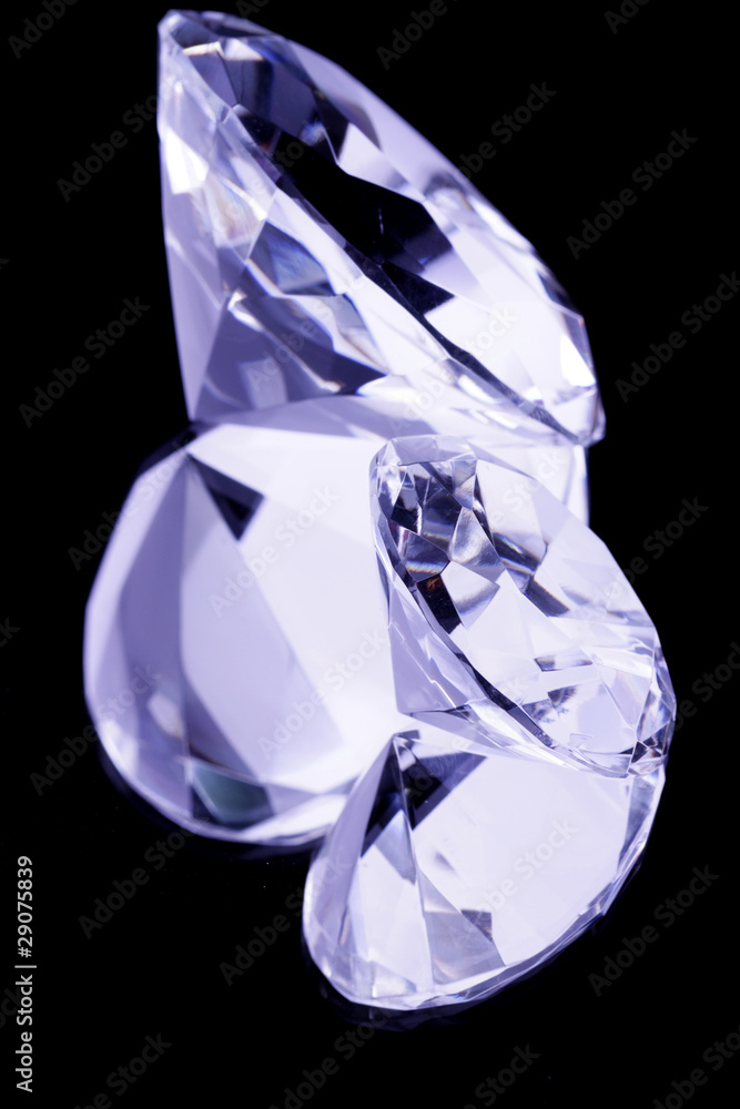 Fototapeta premium two gemstones on mirror