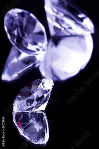 gemstones on mirror
