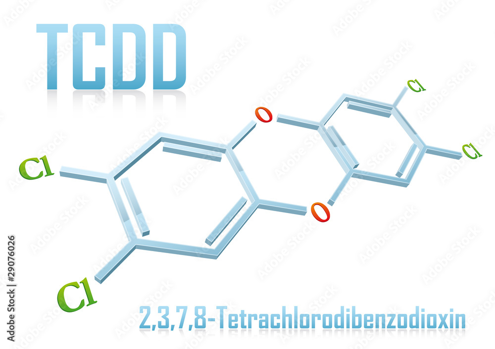 Structural formula of TCDD - Dioxin Structural formula of TCDD - Dioxin