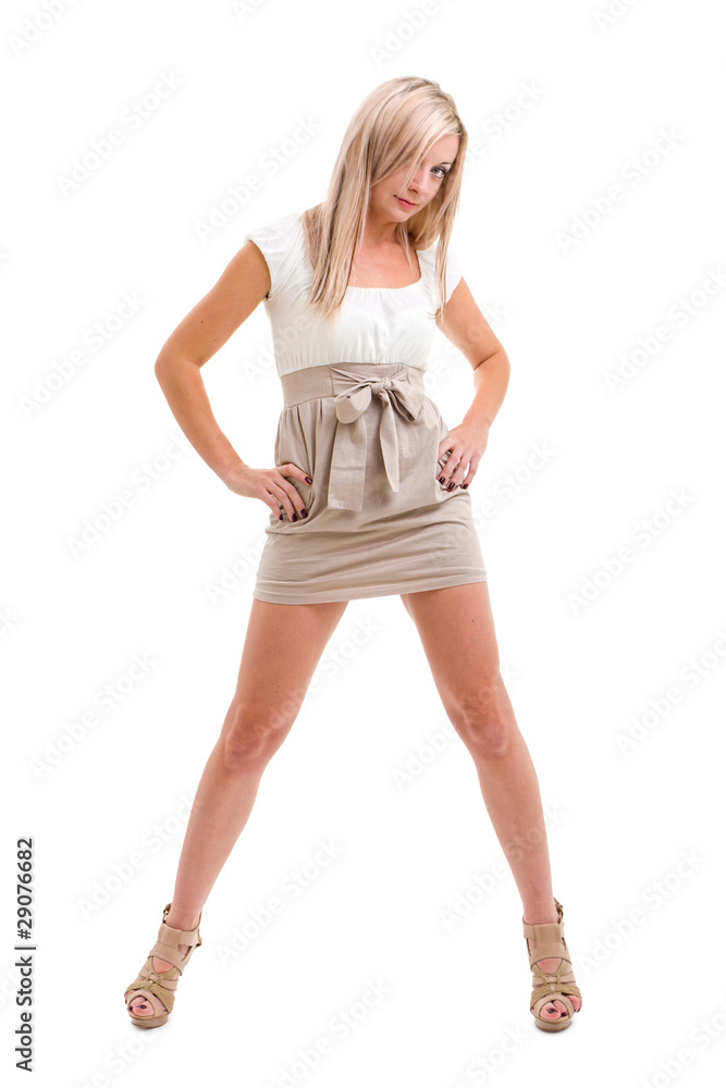 Beautiful young woman in little dress Beautiful young woman in little dress