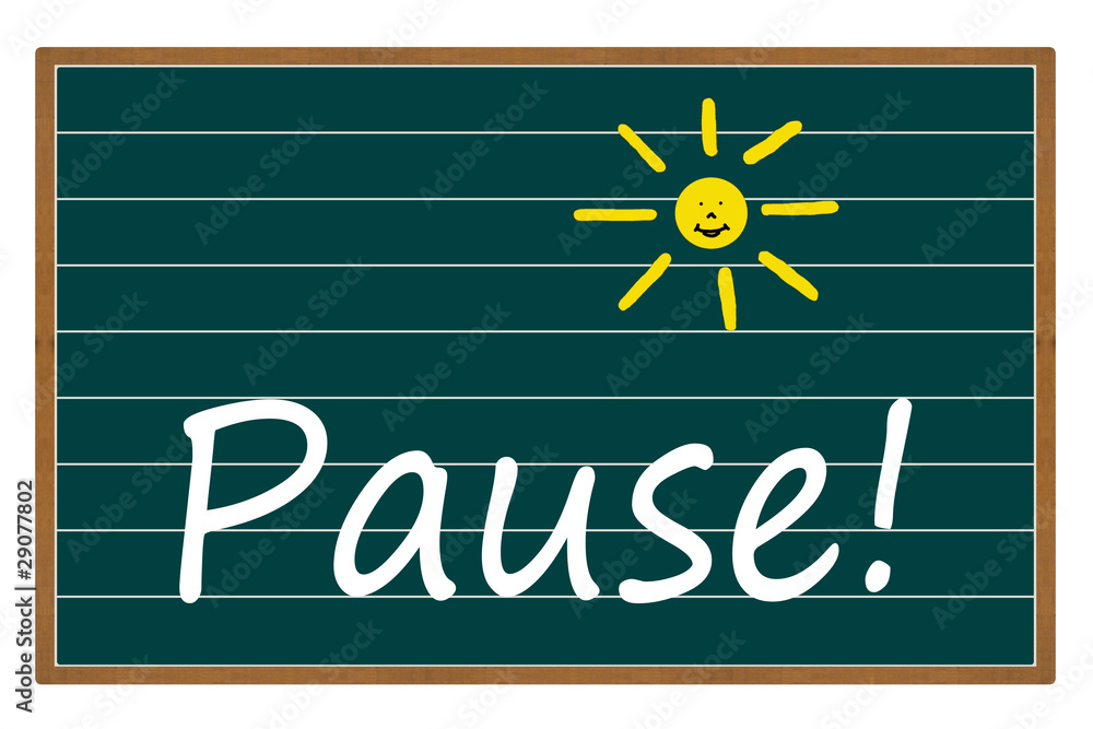 Pause, Schild Stock-Illustration | Adobe Stock