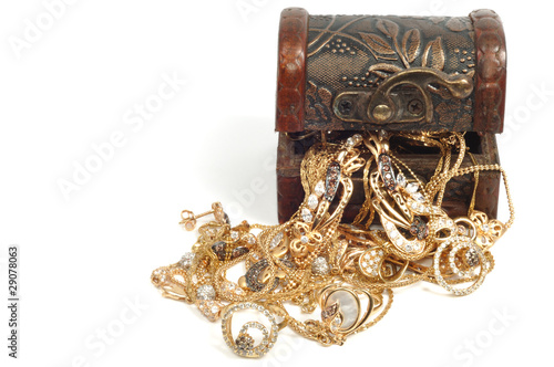 Woman gold jewelry