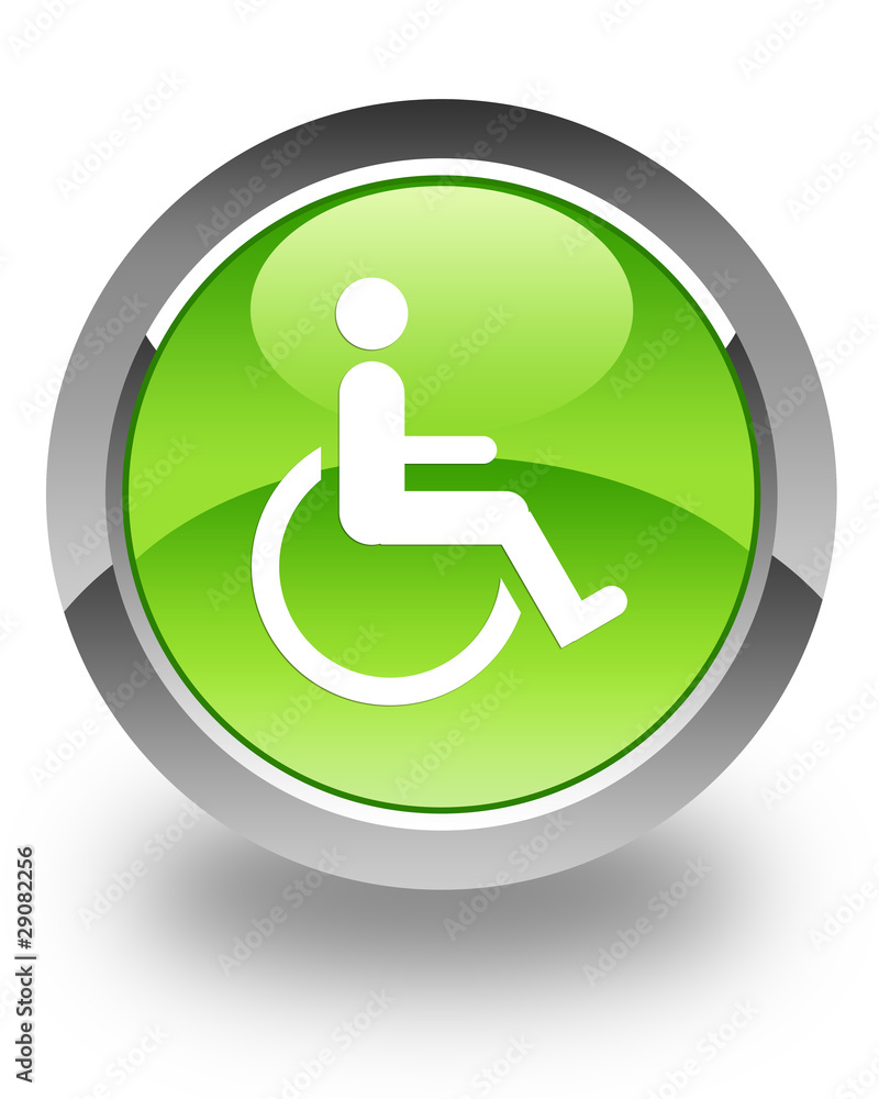 Accessibility icon on green button Accessibility icon on green button