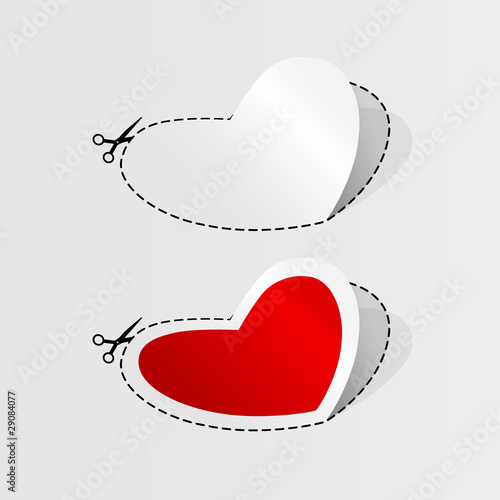 Set of heart cut outs.