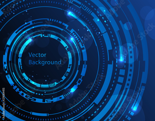 Abstract technology circles vector background