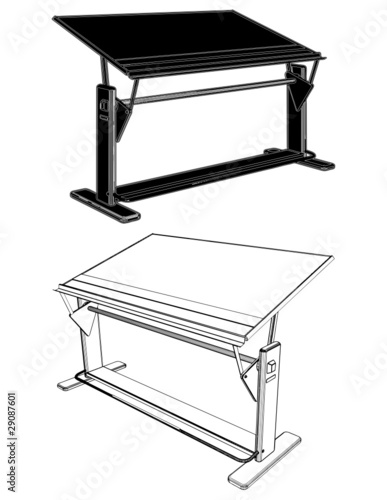 Drawing Table Vector 04