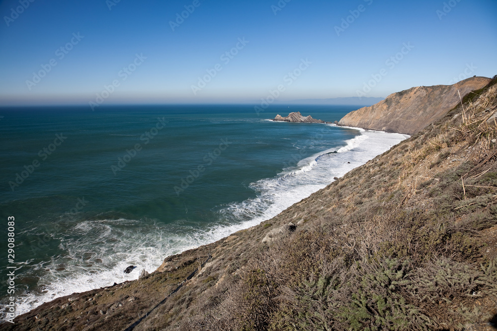 Ocean coastline landscape.