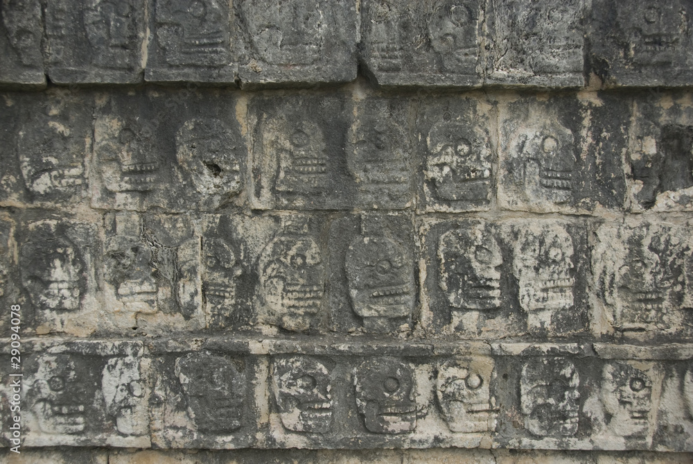 Decorative Detail, Ruins Chichen Itza, Mexico